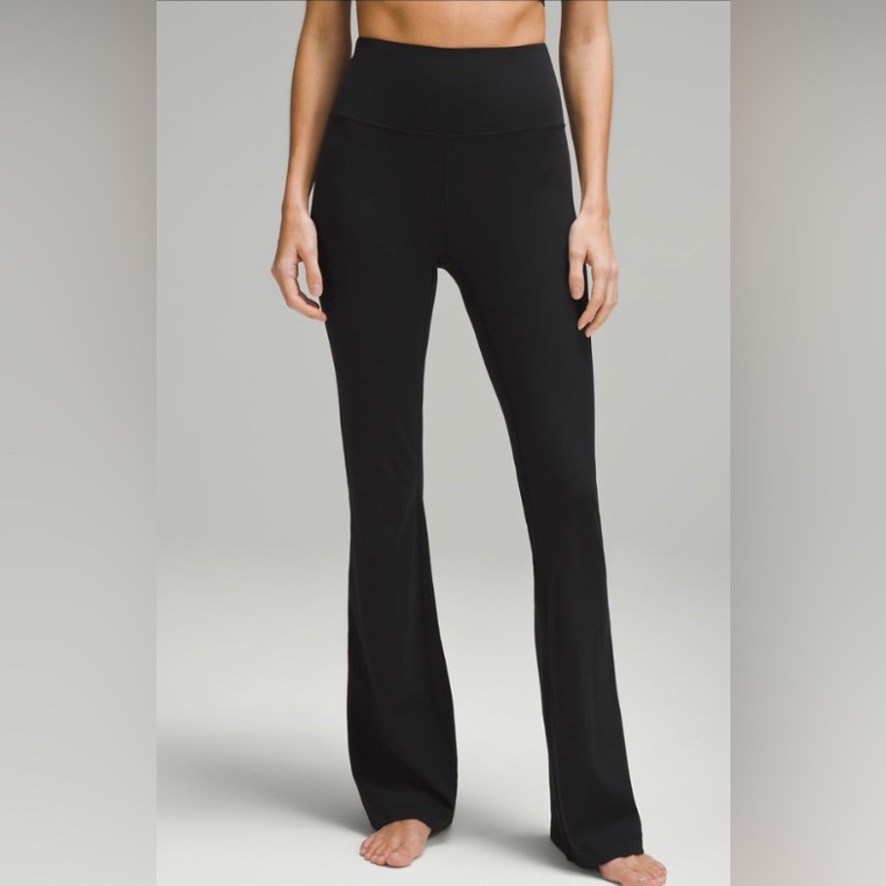 Lululemon high waisted black flare legging